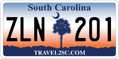SC license plate ZLN201