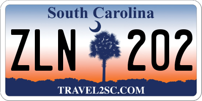 SC license plate ZLN202