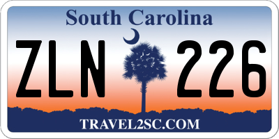 SC license plate ZLN226