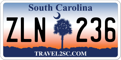 SC license plate ZLN236