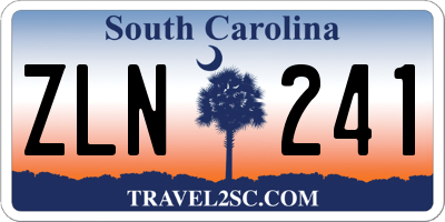 SC license plate ZLN241