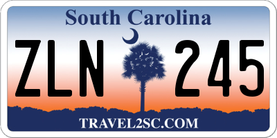 SC license plate ZLN245