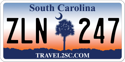 SC license plate ZLN247