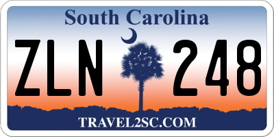 SC license plate ZLN248