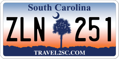 SC license plate ZLN251