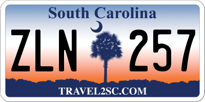 SC license plate ZLN257