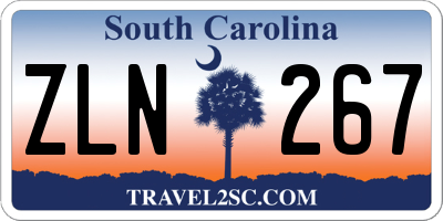SC license plate ZLN267