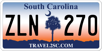 SC license plate ZLN270