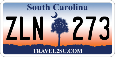 SC license plate ZLN273
