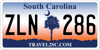 SC license plate ZLN286