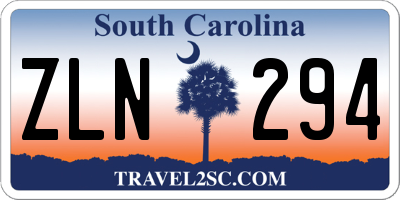 SC license plate ZLN294