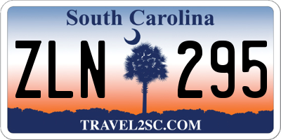 SC license plate ZLN295