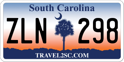 SC license plate ZLN298