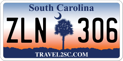 SC license plate ZLN306