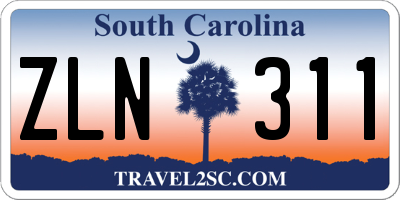 SC license plate ZLN311