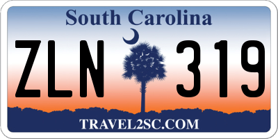 SC license plate ZLN319