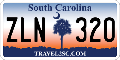 SC license plate ZLN320