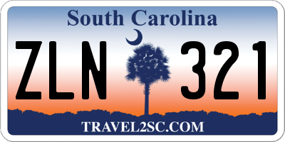 SC license plate ZLN321