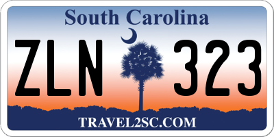 SC license plate ZLN323