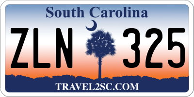 SC license plate ZLN325