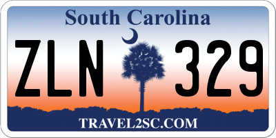 SC license plate ZLN329