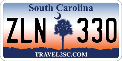SC license plate ZLN330