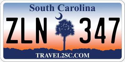 SC license plate ZLN347