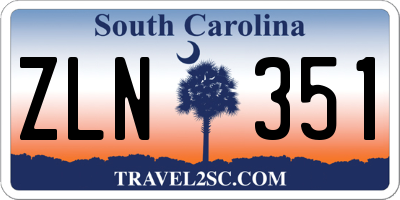 SC license plate ZLN351