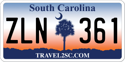 SC license plate ZLN361