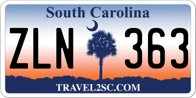 SC license plate ZLN363