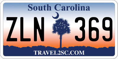 SC license plate ZLN369