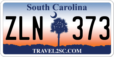 SC license plate ZLN373