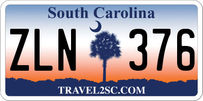 SC license plate ZLN376