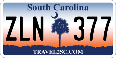 SC license plate ZLN377