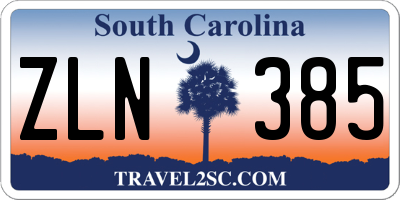 SC license plate ZLN385
