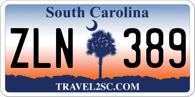 SC license plate ZLN389