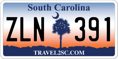 SC license plate ZLN391