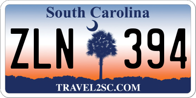 SC license plate ZLN394