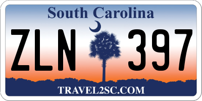 SC license plate ZLN397