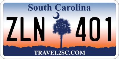 SC license plate ZLN401