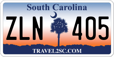 SC license plate ZLN405