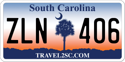SC license plate ZLN406