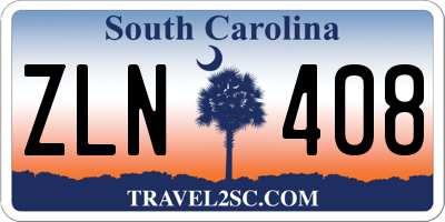 SC license plate ZLN408