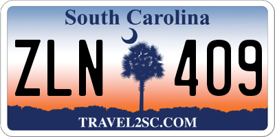 SC license plate ZLN409