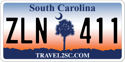 SC license plate ZLN411