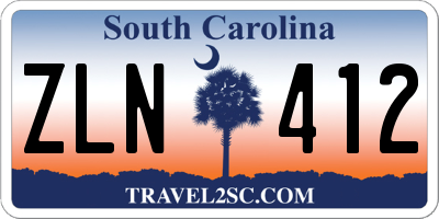 SC license plate ZLN412
