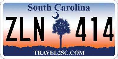 SC license plate ZLN414