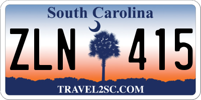 SC license plate ZLN415
