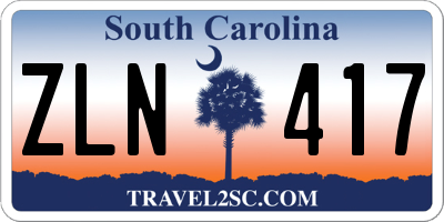 SC license plate ZLN417