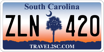 SC license plate ZLN420